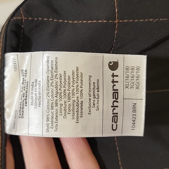 Carhartt Rugged Flexx Relaxed Fit Insulated Brown Vest Size XL - Picture 7 of 9